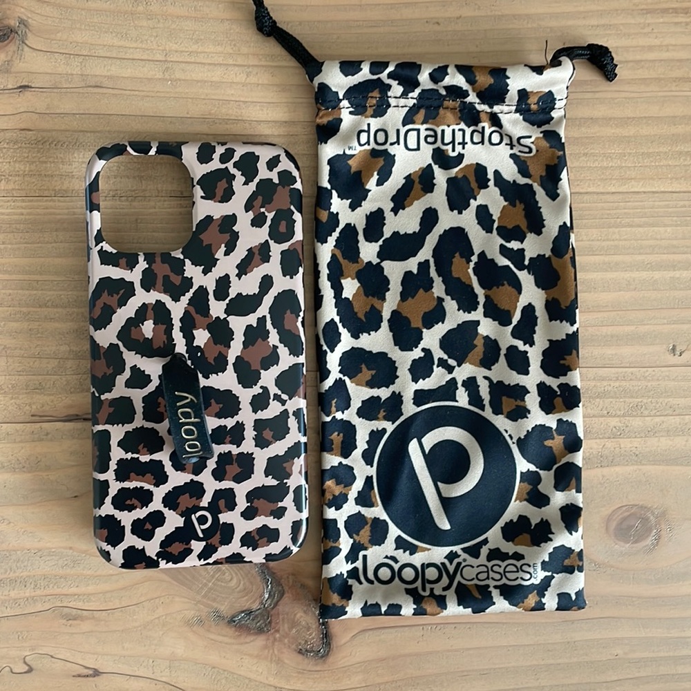 🐆 Loopy Case Apple IPhone 12 Pro Leopard Print Excellent Condition